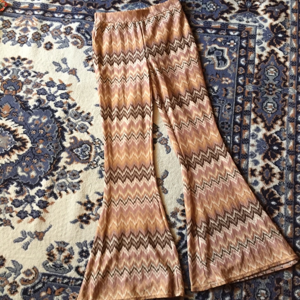 Chevron Bell Bottom Pants